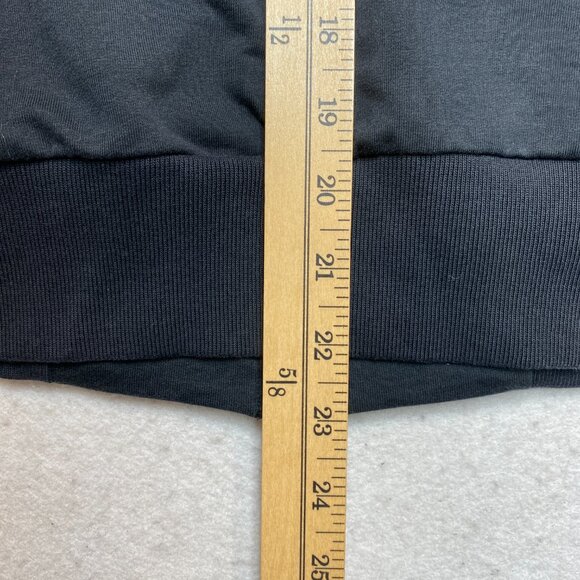 LRL Ralph Lauren Hoodie Womens M Black Full Zip Chess Board Elbow Patches - Picture 10 of 10